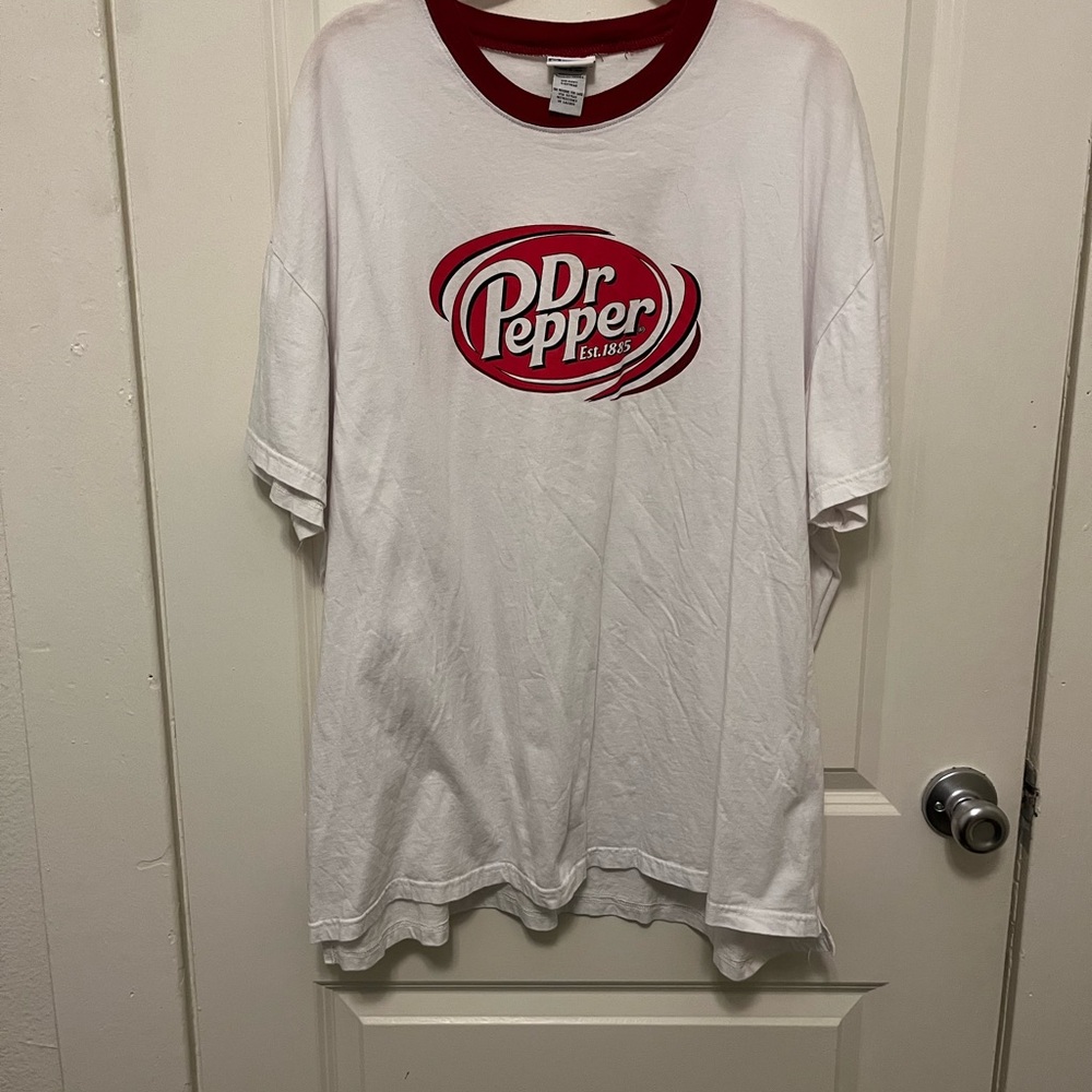 Dr Pepper Men's White Short Sleeve Logo Tee